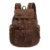 Mochila Vintage De Lona De 14 Pulgadas Para Hombre