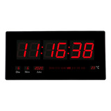 Reloj Digital Led Pared - Hora, Fecha, Temperatura