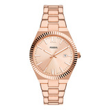 Reloj Mujer Fossil Es5258 Scarlette Color De La Correa Rosa Color Del Bisel Rosa Color Del Fondo Rosa