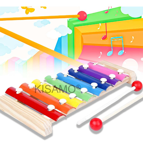 Xilofono Infantil Instrumento 8 Notas Xilofono Marimba