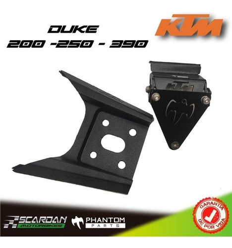  Portapatente Rebatible Fender Ktm Duke 200 250 390 Ng