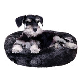 Cama Perro Cojin Puff Gato Anti Estres Extra Suave Mascota Color Negro