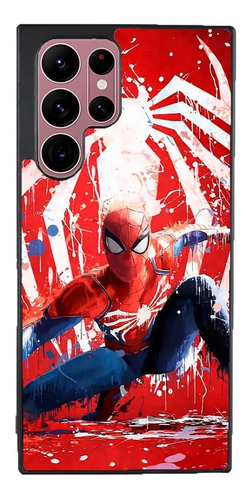 Funda Para Galaxy Spiderman Hombre Araña Fondo Rojo Marvel