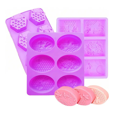 3pz Molde Silicon Reutilizable Para Jabones Repostería | MercadoLibre