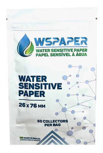 Kit 50 Unidades Papel Sensível Água (hidrossensível) 76x26mm