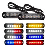 2 Led Lateral Faro Strobos Auto Moto Patrulla 16 Función