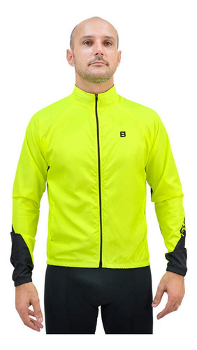 Jaqueta Furbo Corta Vento Ciclismo Masc.glint Neon Preto