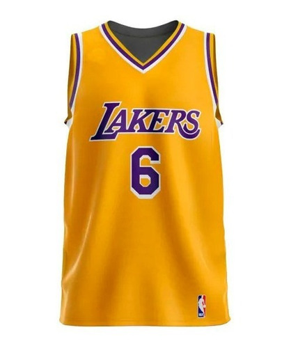 Camiseta Nba Lakers Lebron James N 6 Basquet Oficial En3x