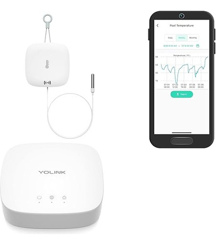 Yolink Fluido Sensor De Temperatuta Con Hub