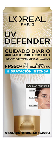 Crema Facial L'oréal Uv Defender Hidratación Fps 50 40 G