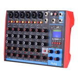 Muslady Ag-8 - Consola De Mezcla Portátil De 8 Canales, Audi