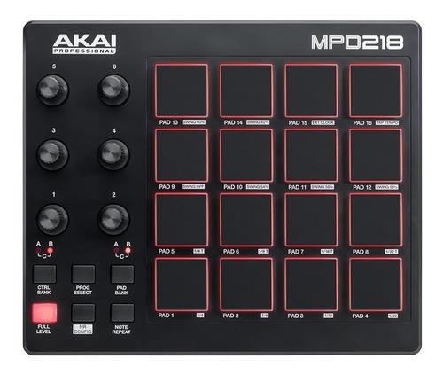 Controlador Dj Akai Mpd218 Negro