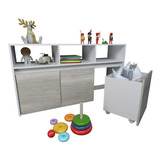 Juguetero Organizador C- 3 Cajones. Ruedas. 127 X70 Cod 3038