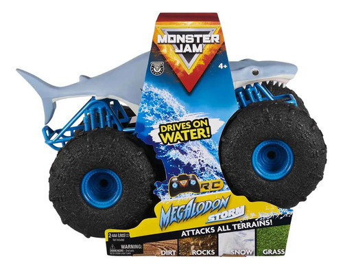 Monster Jam Megalodon Storm Controle Remoto Entra Agua 2876