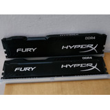 2x Memória Ram Fury Preto 4gb 1 Hyperx Hx421c14fb/4