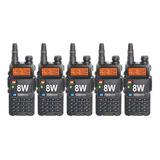 Kit X 5 Handy Baofeng Uv5r 8w Bibanda Radio Walkie Talkie 