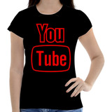 Camisa Camiseta Feminina Youtube Youtuber Canal Envio Hoj 07