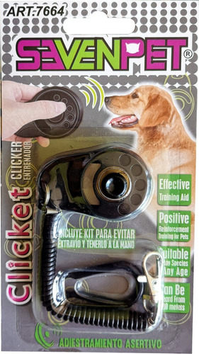  Clicket Entrenador Para Perro Entrenamiento De Perros 7664 Color Negro