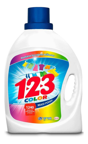 Detergente Líquido 123 Maxi Poder Color 4.65l