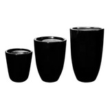 Kit 3 Lindos Vasos Fibra D Vidro Estilo Vietnamita Decoração