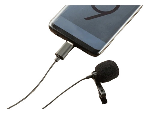Microfono Corbatero Acero Tipo C Grabar Clips En Celular