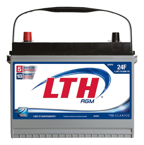 Bateria Lth Agm Para Honda Ridgeline 2007 3.5 Litros Tecnologia Powerframe (70% Mas Flujo Electrico) Envio Gratis