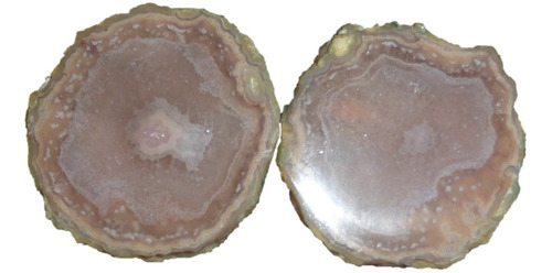 Mineral De Colección Agata Rosa Cuarzo Geoda Natural Pulida