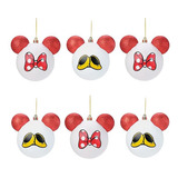 Enfeite De Natal Bolas Acessórios Minnie Branca - Disney