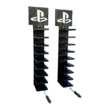 Kit 2 Suporte De Parede Para Caixa De Jogos Ps4 Com Logo