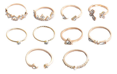 Set De Anillos Para Mujer Grace, 10 Unidades