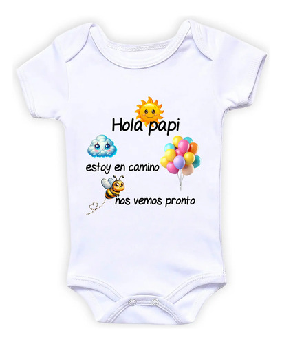Pañalero Noticia De Embarazo Hola Papi | MercadoLibre