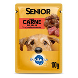 Sobrecito Para Perro Pedigree Adulto 7+ Carne 100 Gr Pack X6