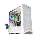 Chasis Atx Gamer 6 Ventiladores Rgb Y Argb Blanco Artic