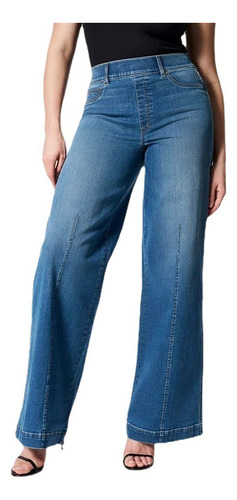Jeans Pantalones Mujer Dama Mezclilla Rectos High-rise Moda