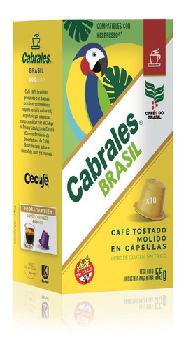 Cafe Espressarte Cabrales Nespresso X10 Capsulas Brasil