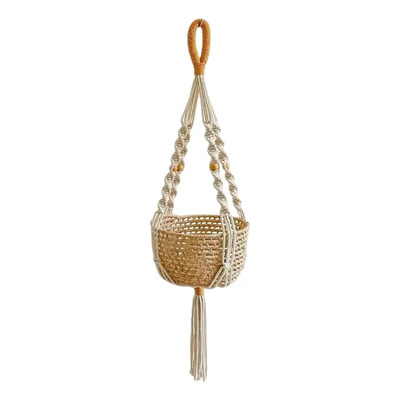 Colgador De Plantas De Macramé Para Colgar En Interiores, B