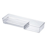 Organizador De Facas Acrílico Paramount 42cm Para Gavetas Cor Cristal