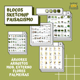 Blocos Sketchup - Coleção Paisagismo