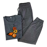 Deportivo Conjunto Mariposa Amarilla Jogger Blusa De Mujer