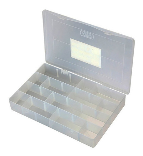 Caja Organizadora Plastica Con Divisiones Moviles 34x23cm Color Transparente