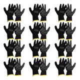 Guante Nylon Palma Nitrilo Lion Tools Negro Grande 12 Pares