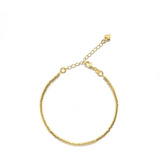 Pulsera Mostacillas Enchapado Oro 18 K