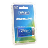 Bateria 9v 450mah Recarregável Knup Envio Imediato C/ Nfe