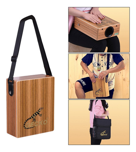 X Gecko C-68z Viajes Portátiles Cajon Box Drum Tambor De