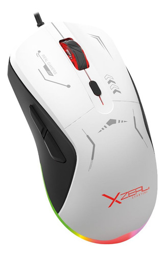 Mouse Gamer Xzeal Óptic Starter Alámbrico Usb 7200dpi Blanco