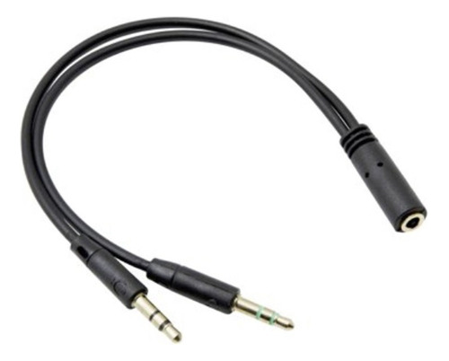 Cable Adaptador Auxiliar 3.5 Mm Diadema Audífonos Micrófono