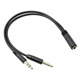 Cable Adaptador Auxiliar 3.5 Mm Diadema Audífonos Micrófono