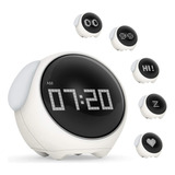 Reloj Despertador Emoji Alarma Temperatura Led Inteligente