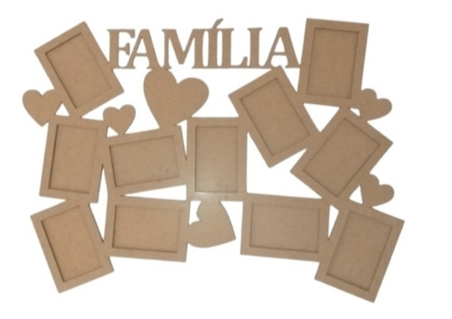 Quadro Família Painel Decoração 11 Fotos 10x15 Mdf Decoração