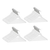 Perchas De Madera  Antideslizantes - Blanco - Pack 100